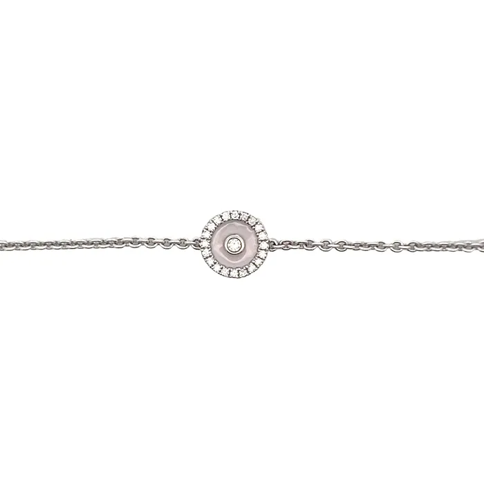 YaninaCo Jewelry Bracelets Pink Enamel and Diamond Bracelet