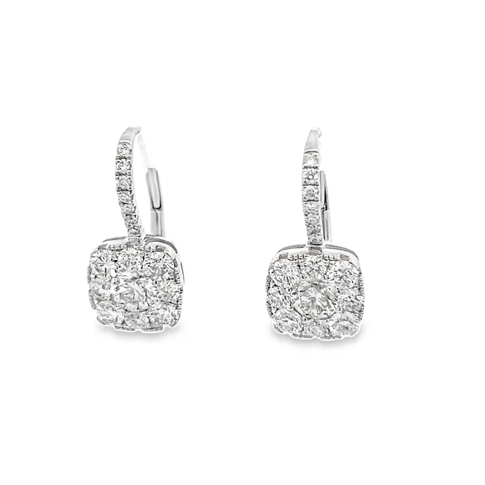 YaninaCo Jewelry Earrings Eurowire Drop Diamond Earrings